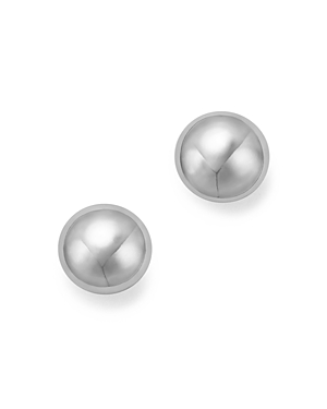 Bloomingdale's 14K White Gold Flat Ball Stud Earrings - 100% Exclusive