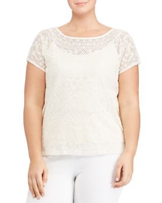 Ralph Lauren - Embroidered Mesh Top