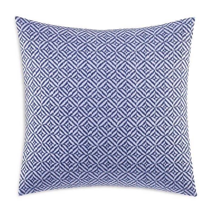 Vera Wang Chevron Diamond Embroidery Decorative Pillow, 18" x 18