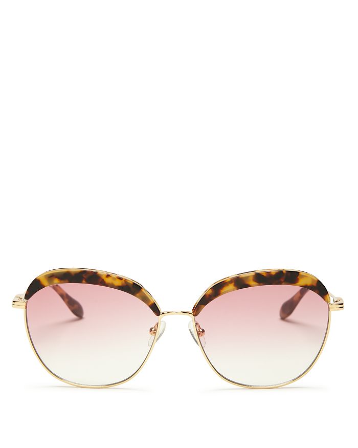 Sonix Women's Birdie Round Sunglasses, 60mm In Tortoise/pink Gradient
