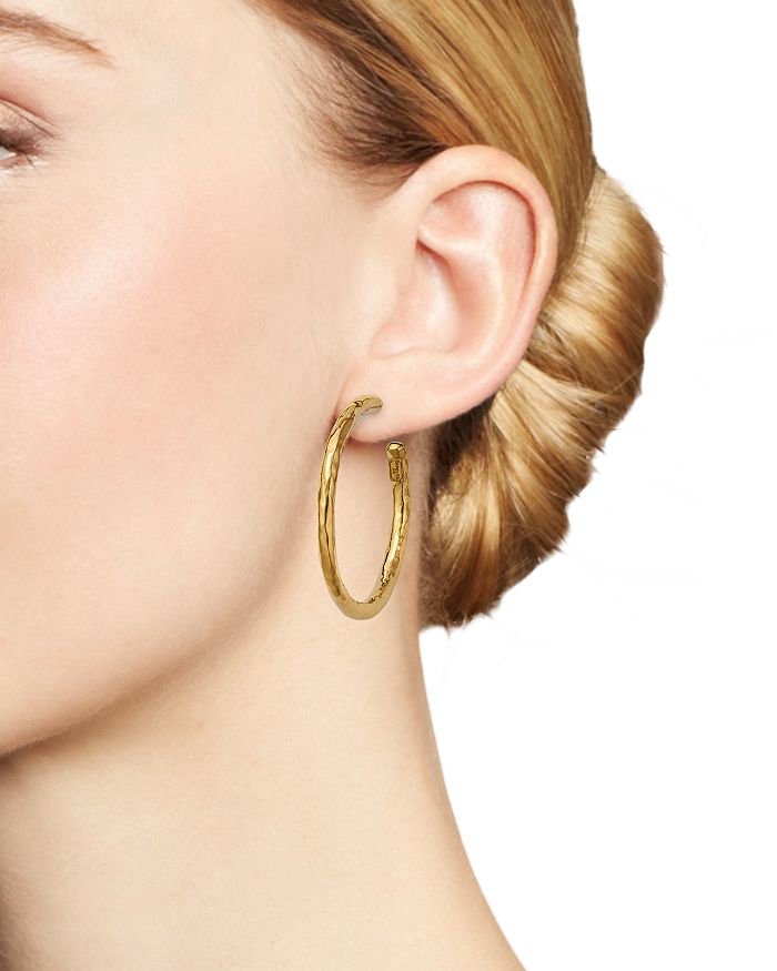 Shop Ippolita 18k Yellow Gold Glamazon #3 Hoop Earrings