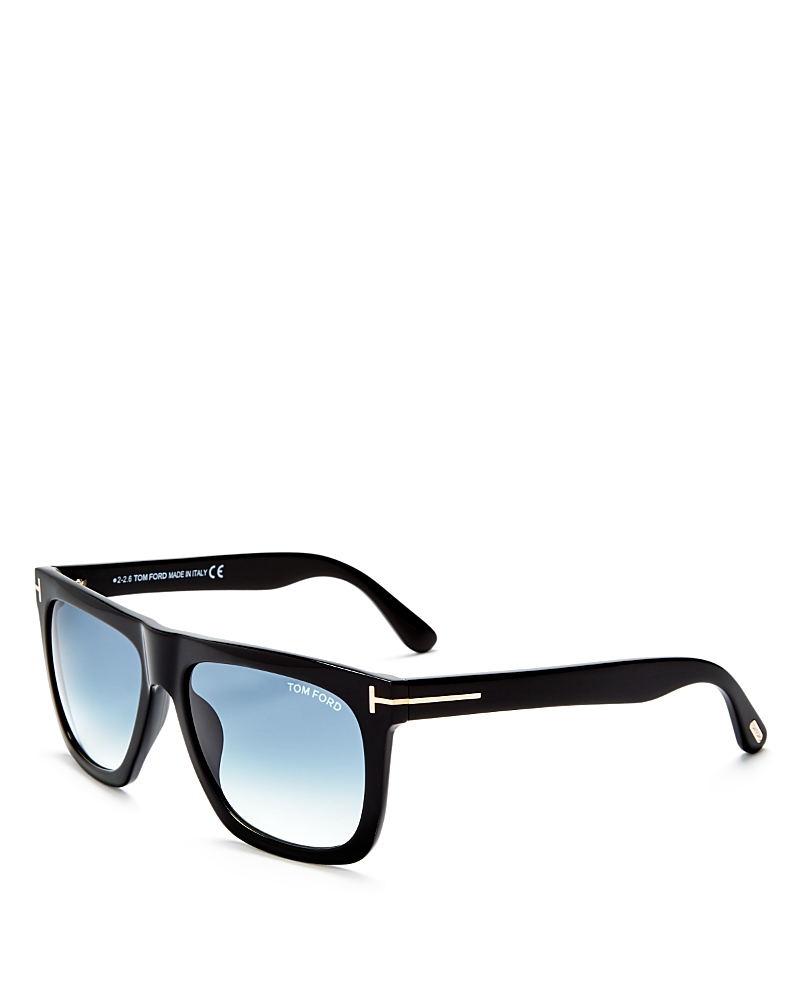 Tom Ford Morgan Square Sunglasses, 55mm In Black/blue Gradient