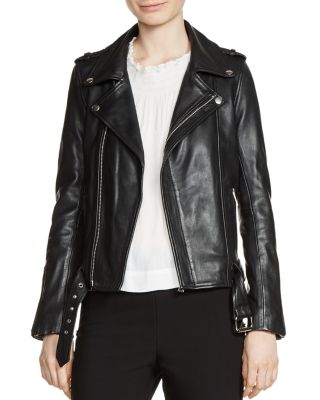 Maje - Bocelui Leather Moto Jacket