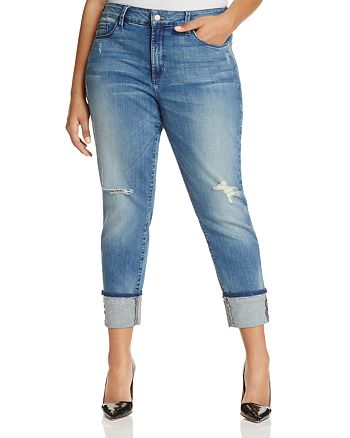 Nydj Plus Nydj Alina Wide Cuff Ankle Jeans In Paloma Bloomingdale S