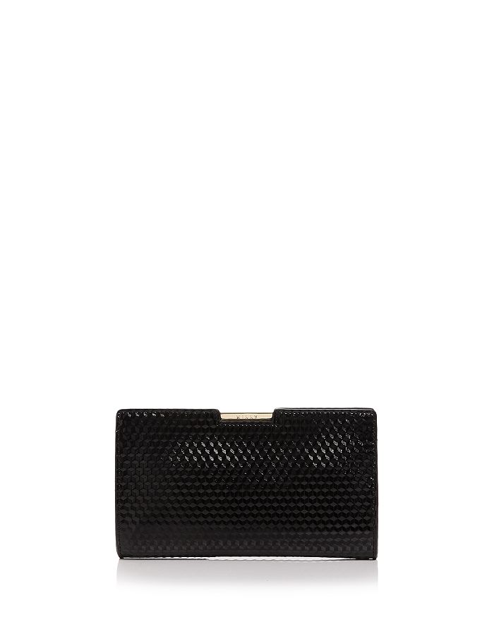 MILLY Geo Debossed Frame Small Patent Leather Clutch Bloomingdale s