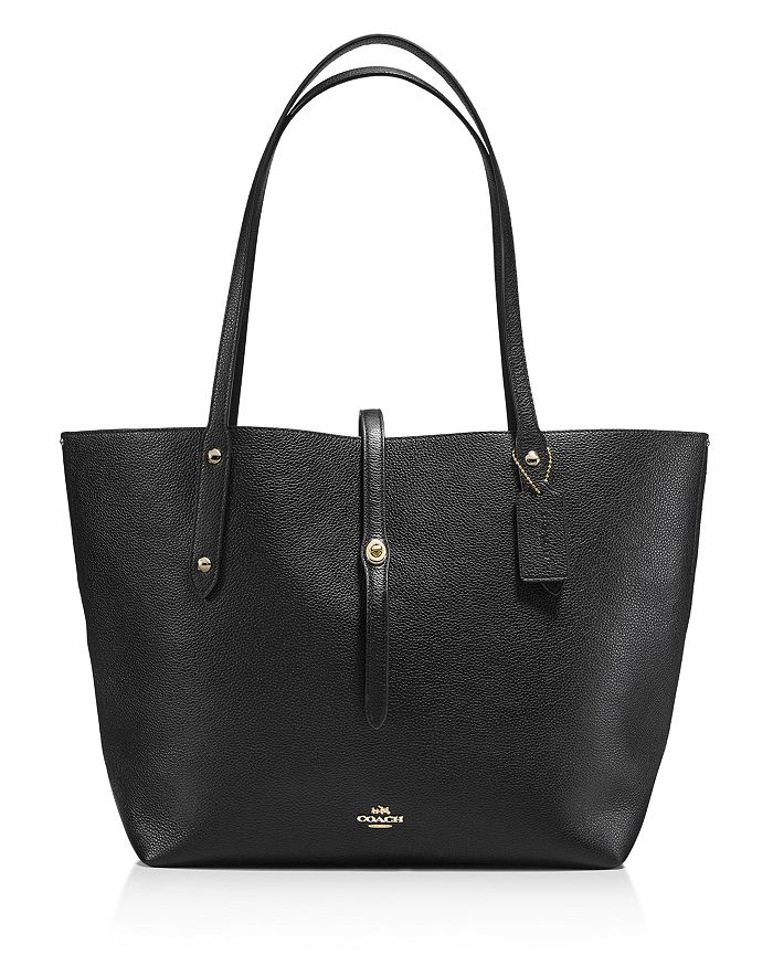 Coach leather market tote bag online