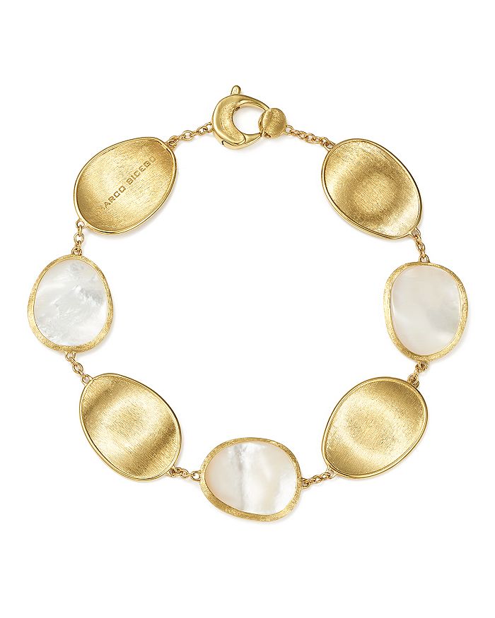 MARCO BICEGO 18K YELLOW GOLD LUNARIA MOTHER-OF-PEARL BRACELET,BB2099 MPW Y