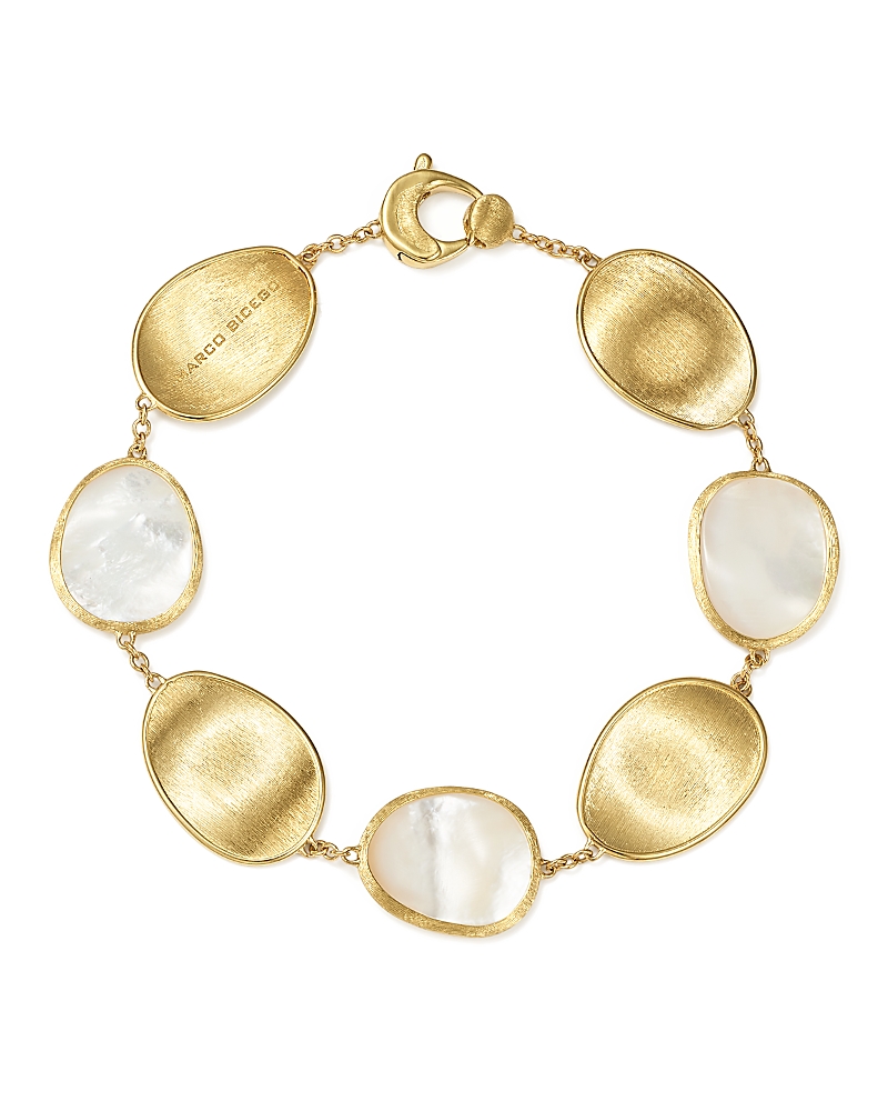 Marco Bicego Women's Lunaria Mother-of-pearl & 18k Yellow Gold Bracelet In White/gold