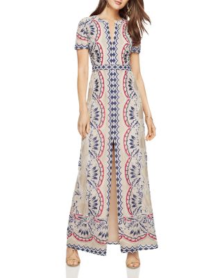 BCBGMAXAZRIA Print Burn-Out Maxi Dress