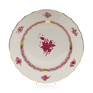 Herend Chinese Bouquet Dinner Plate In Pink/24k Gold Trim