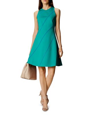 KAREN MILLEN Diagonal Stripe A-Line Dress | Bloomingdale's Women