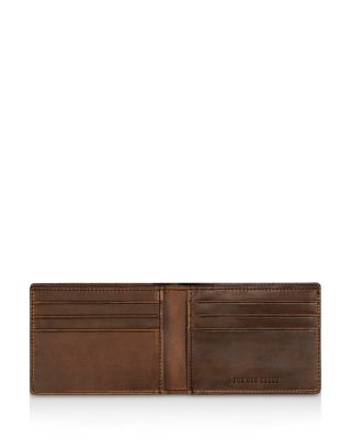Slim Navigator Distressed Leather Bi Fold Wallet