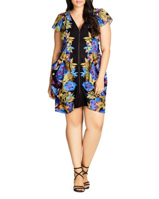 City Chic Blue And Black Dress Blue Floral Maxi Dress By City Chic