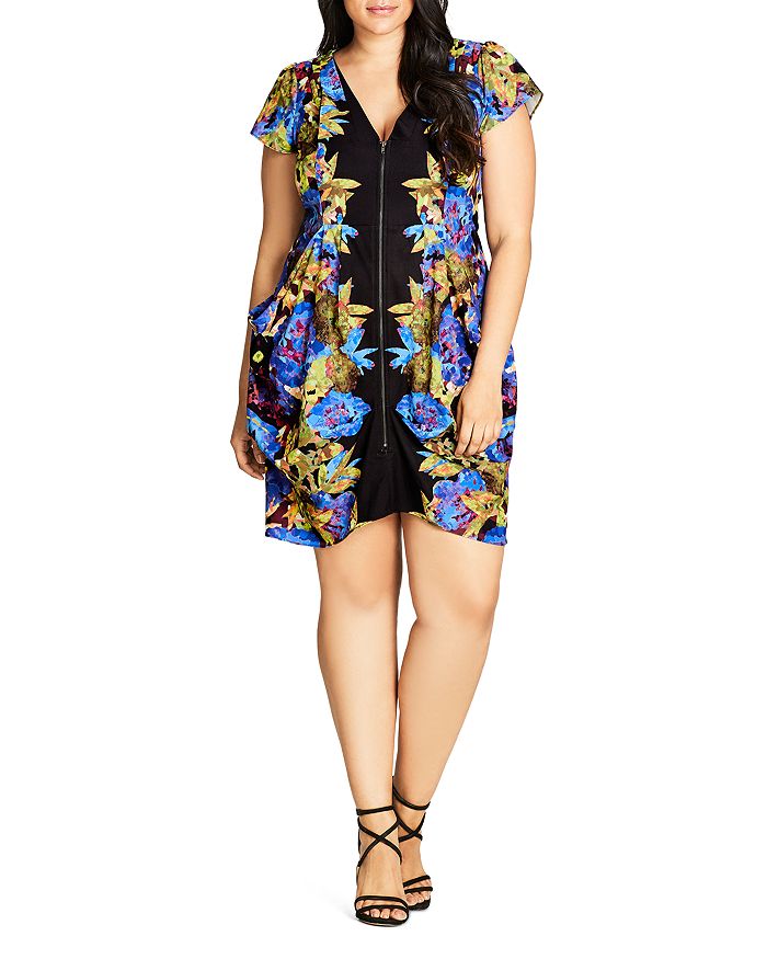 City Chic Plus City Chic Luxury Zip Front Dress Bloomingdale s