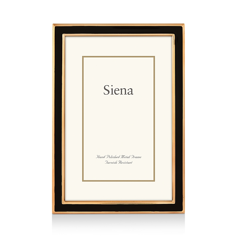 Siena Black Enamel With Gold Frame, 8 X 10 In Black