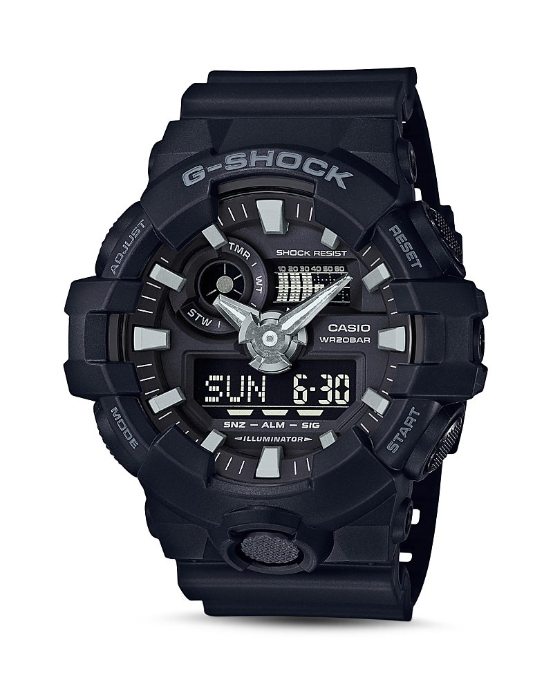 G-shock Men's Analog-digital Black Resin Strap Watch 53x58mm Ga-700-1b In Black