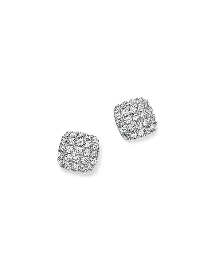 Square pave diamond earrings clearance