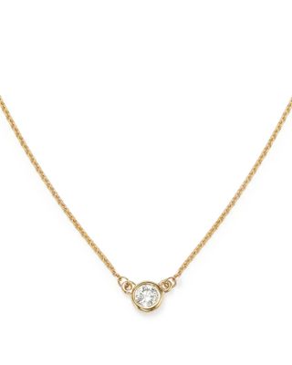 Bloomingdale's Fine Collection Diamond Bezel Set Pendant Necklace In ...