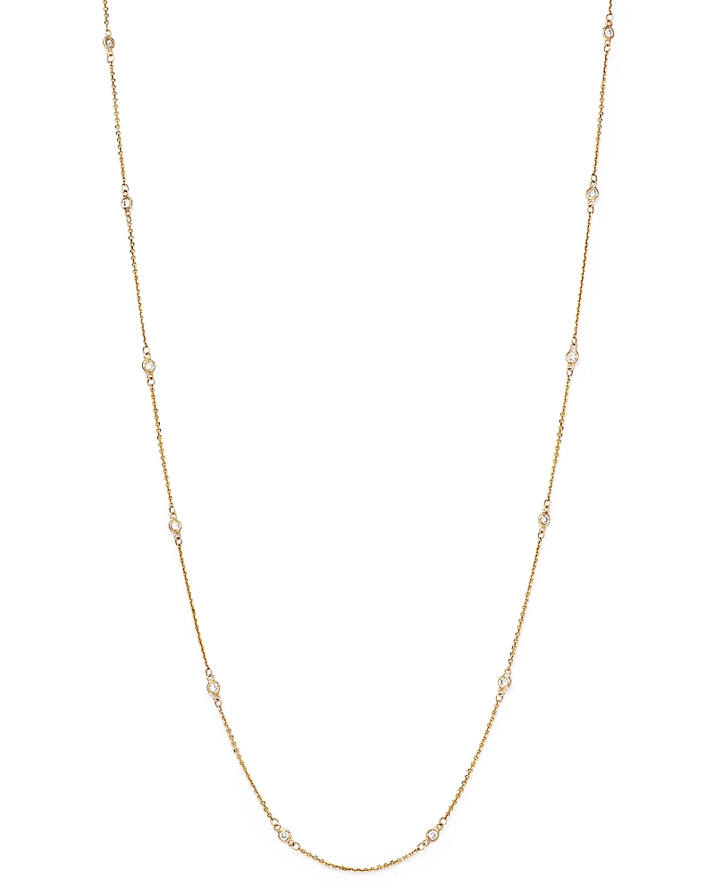 Bloomingdale's Diamond Station Necklace In 14k Yellow Gold, .30 Ct. T. W. - Exclusive In White/gold