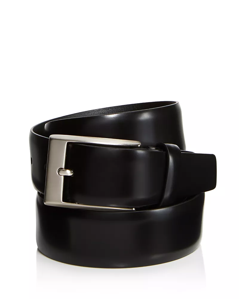 Canali Men's Shiny Smooth Leather Belt