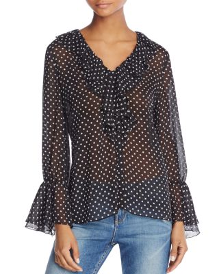 alice and olivia polka dot top