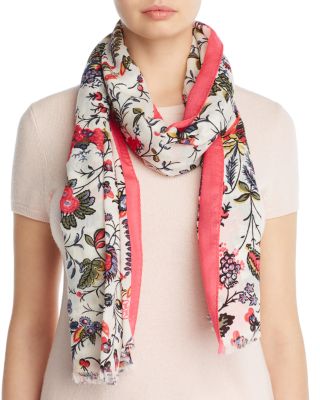 tory burch floral scarf