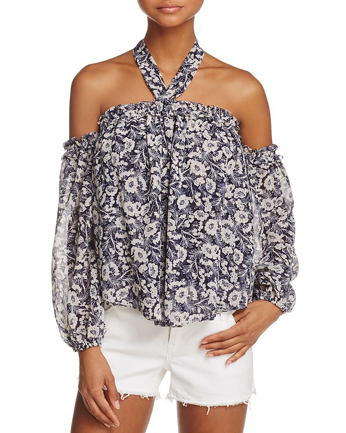 Bloomingdales cold shoulder best sale tops