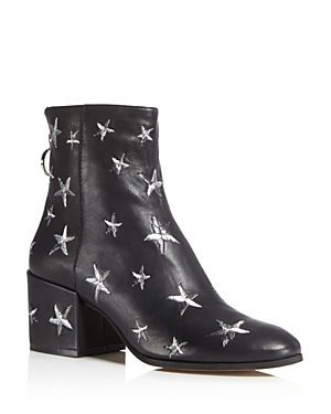 Dolce Vita Matteo Star Embroidered Leather Booties 