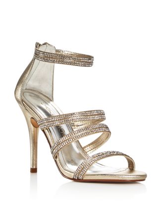 Caparros Immense Metallic Embellished High-Heel Sandals | Bloomingdale's