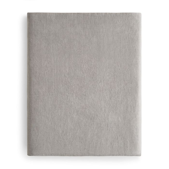Amalia Home Collection 's Stonewashed Linen Fitted Sheet, Queen - 100% Exclusive In Gray