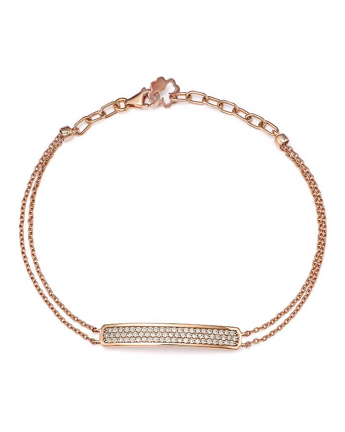 Bloomingdale's Diamond Bar Bracelet In 14k Rose Gold, .40 Ct. T.w. - 100% Exclusive In White/rose