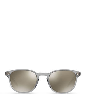 Oliver Peoples Women's Fairmont Round Mirrored Sunglasses, 49mm