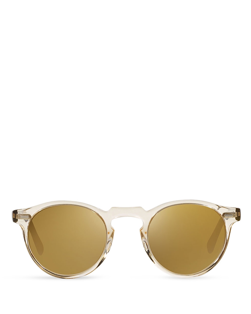 Oliver Peoples Gregory Peck Mirrored Sunglasses, 47mm · OS