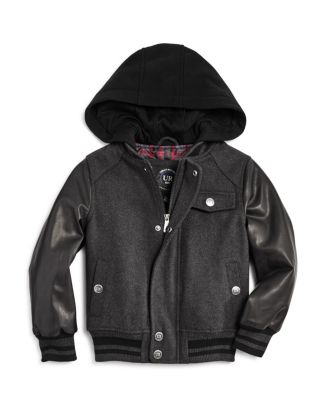Urban Republic Boys' Wool & Faux Leather Varsity Jacket - Big Kid ...