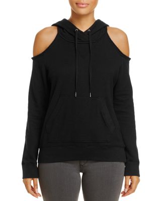 cold shoulder hooded sweatshirt