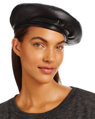 Marzi Padded Leather Beret | Bloomingdale's