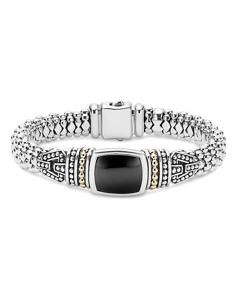 Lagos 18K Gold and Sterling Silver Rittenhouse Bracelet with Black Onyx