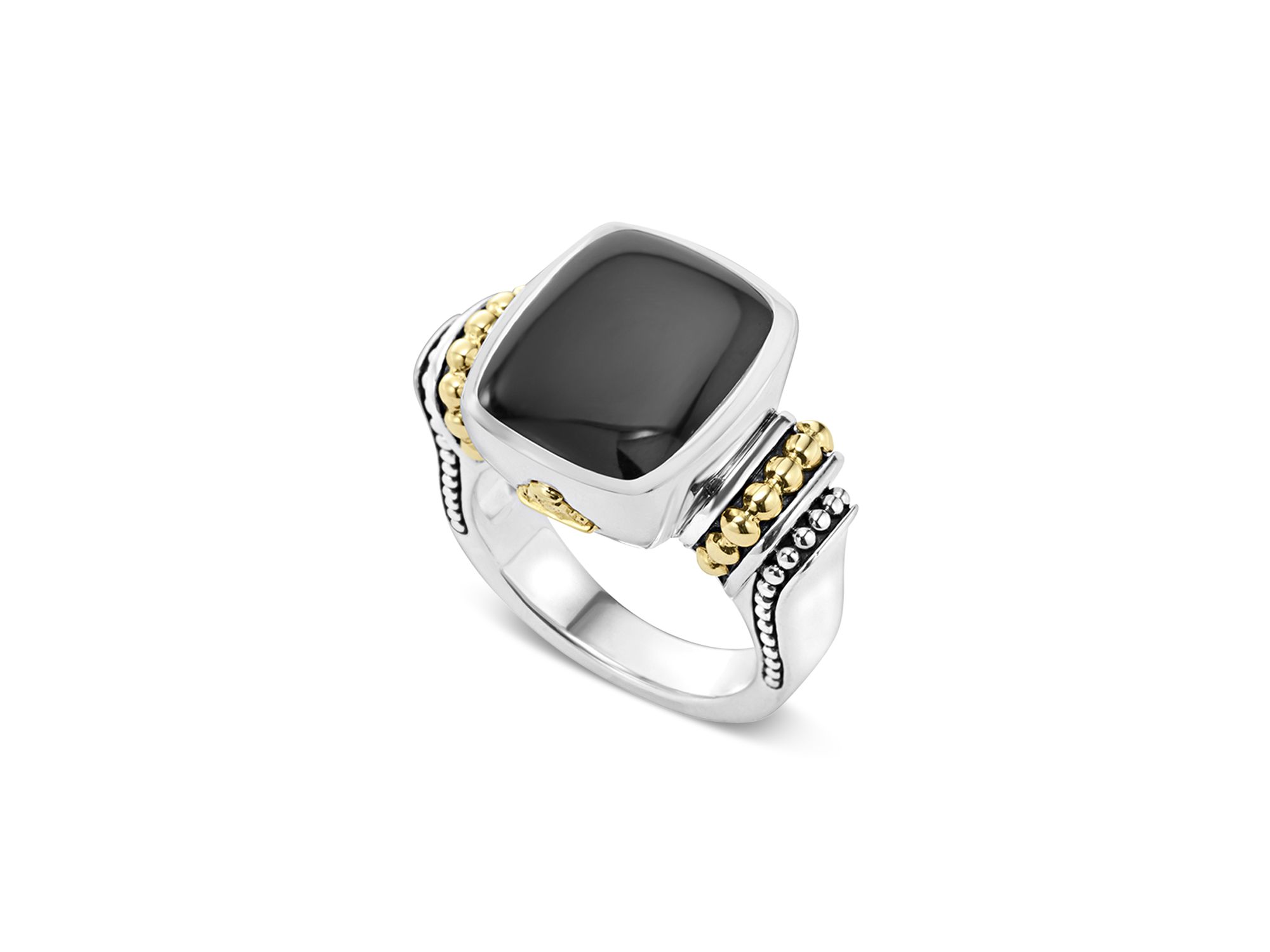 18K Gold and Sterling Silver Rittenhouse Medium Rings with Gemstone — Image 6