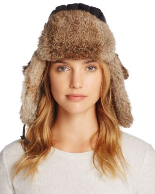 crown cap rabbit fur hat