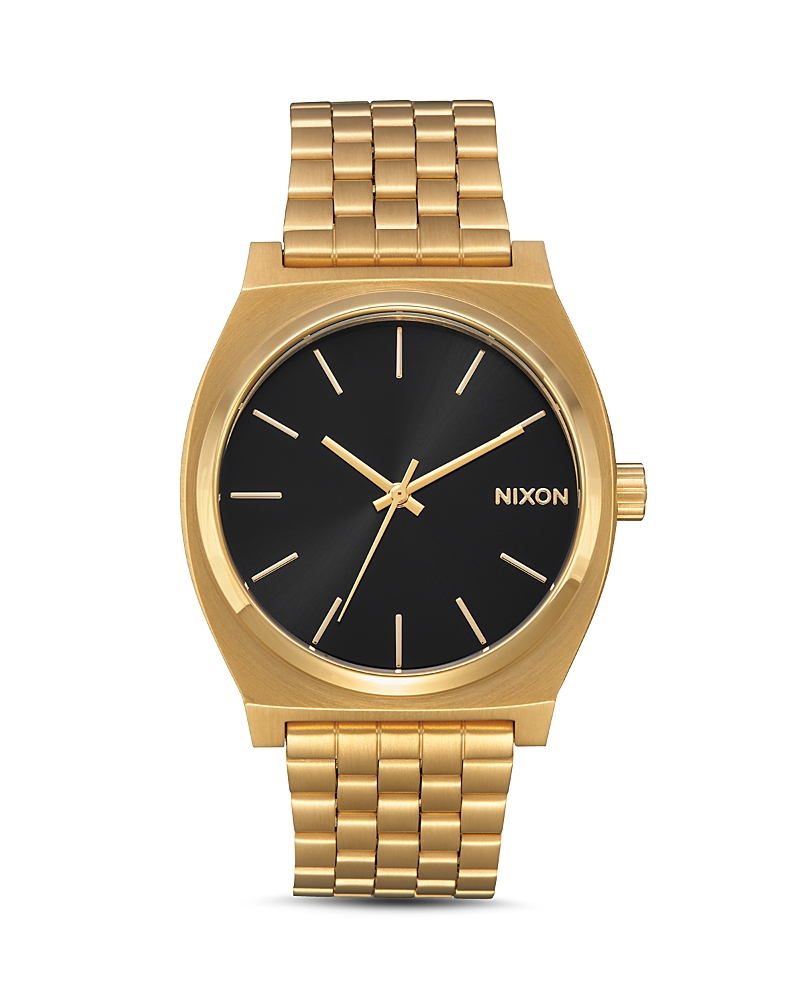 Nixon The Time Teller Watch, 38mm In Black/gold