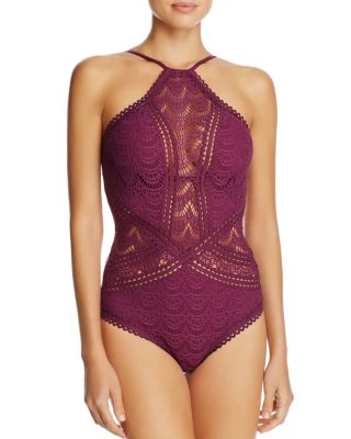 becca high neck swimsuit