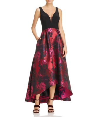 avery g floral ball gown