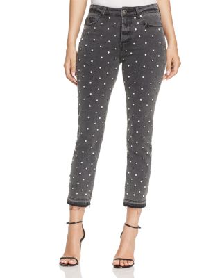 diamond embellished jeans