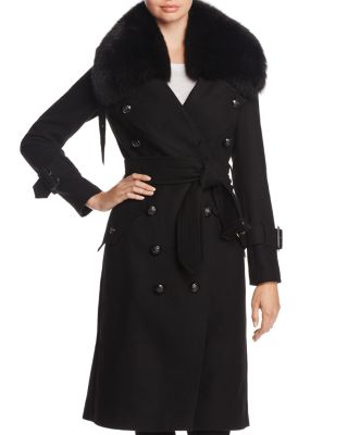 burberry coat fur collar