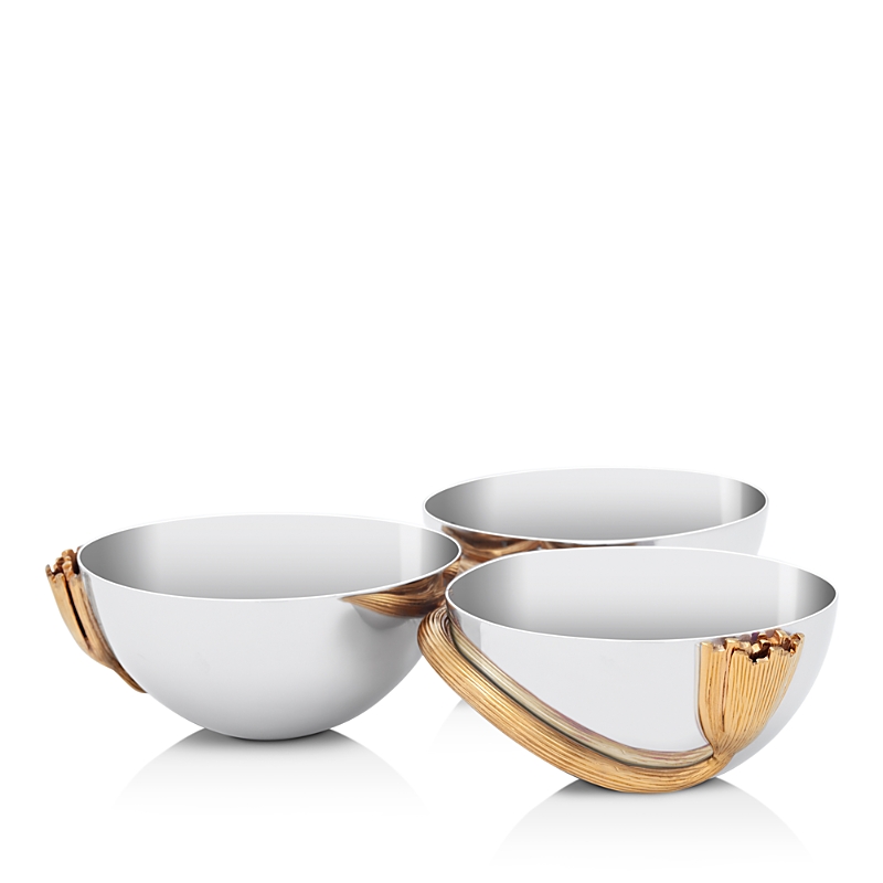 L'objet Deco Leaves Condiment Server In Silver