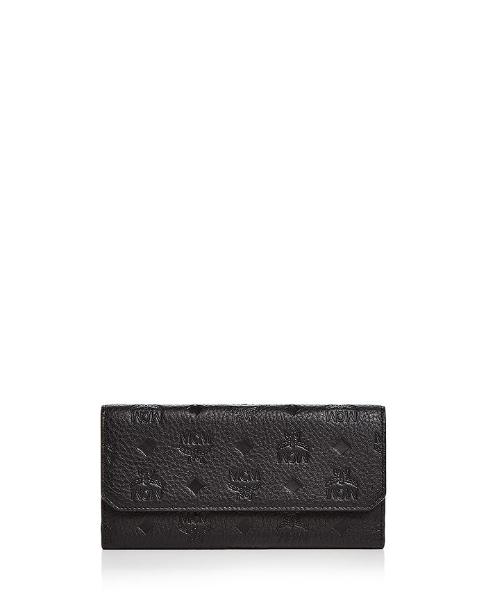 MCM Klara Monogram Leather Flap Wallet