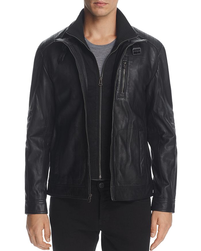 Cole Haan Leather Moto Jacket Bloomingdale s