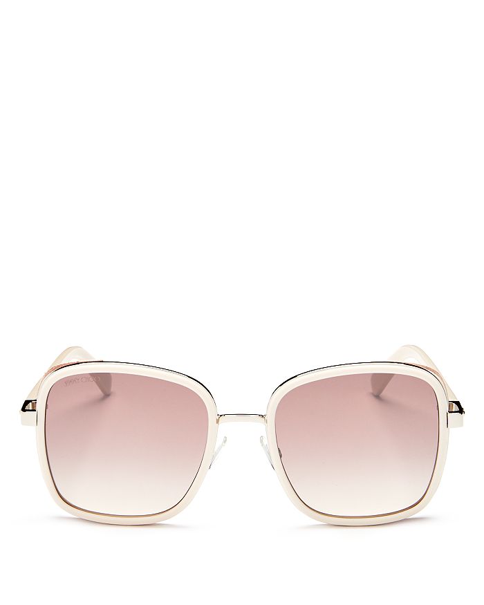 Jimmy Choo Women's Elva Mirrored Square Sunglasses, 54mm In Gold/brown Gradient Mirror