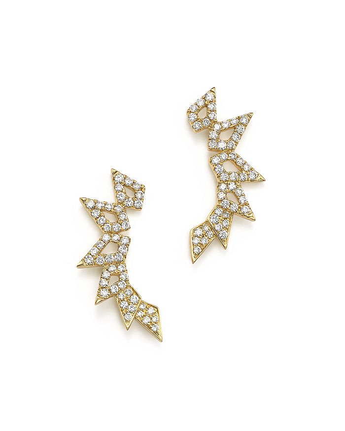 Bloomingdale's - Diamond Geometric Ear Climbers in 14K Yellow Gold, .45 ct. t.w. - 100% Exclusive