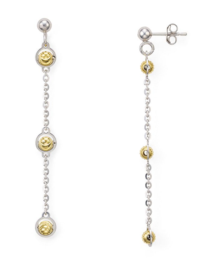 Officina Bernardi Beaded Drop Earrings In Silver/gold